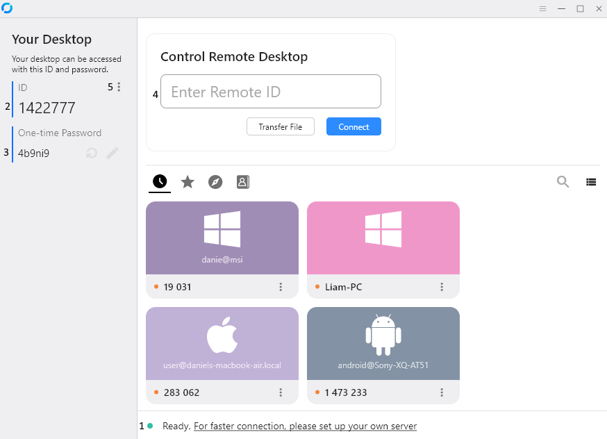 ID number in RustDesk